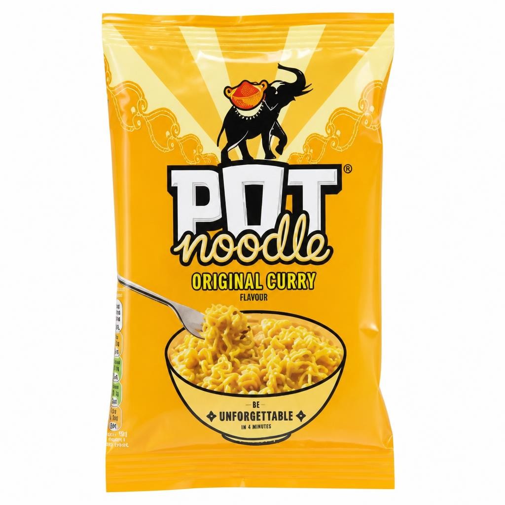 Pot Noodle Original Curry Instant Noodles Block 114 g