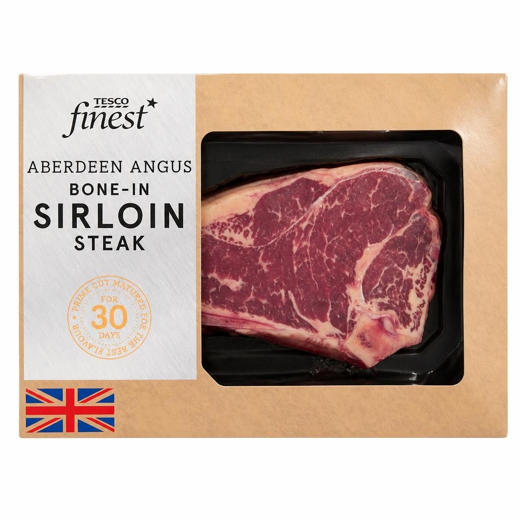 Tesco Finest  Aberdeen Angus Bone in Sirloin Steak 600g -800g