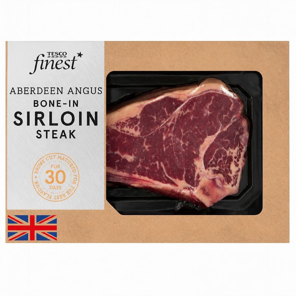 Tesco Finest  Aberdeen Angus Bone in Sirloin Steak 600g -800g