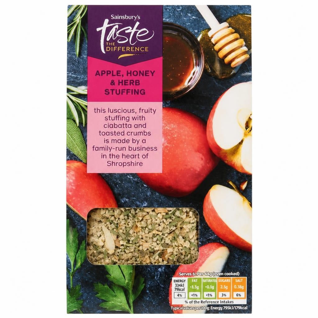 Sainsbury's 110g Pink Lady Apple, Honey & Herb Stuffing, Taste the Difference