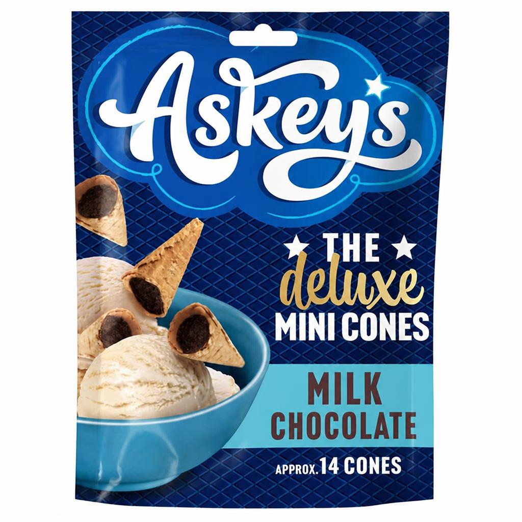 Askeys 70g Milk Chocolate the Deluxe Mini Cones