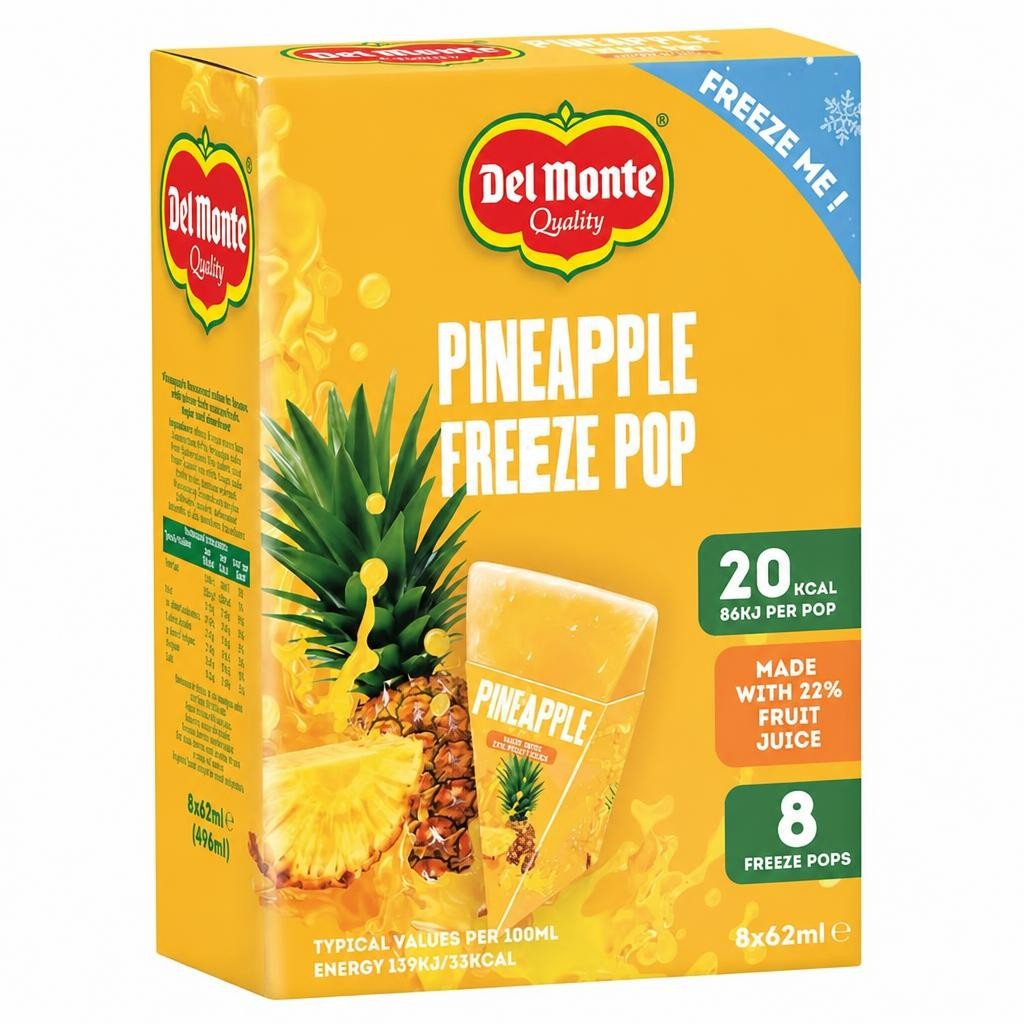 Del Monte 8 x 62ml Quality Pineapple Freeze Pop