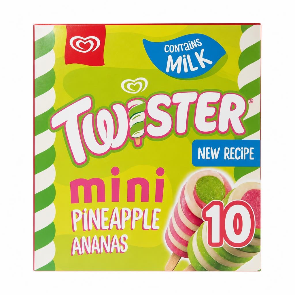 Twister Mini Pineapple Ice Cream Lollies XL Family Pack 10 x 50ml