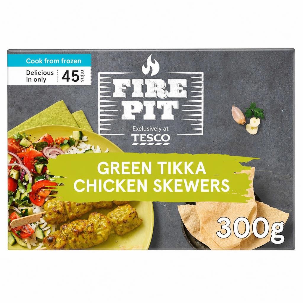 Fire Pit Tesco Green Tikka Chicken Skewers 300g