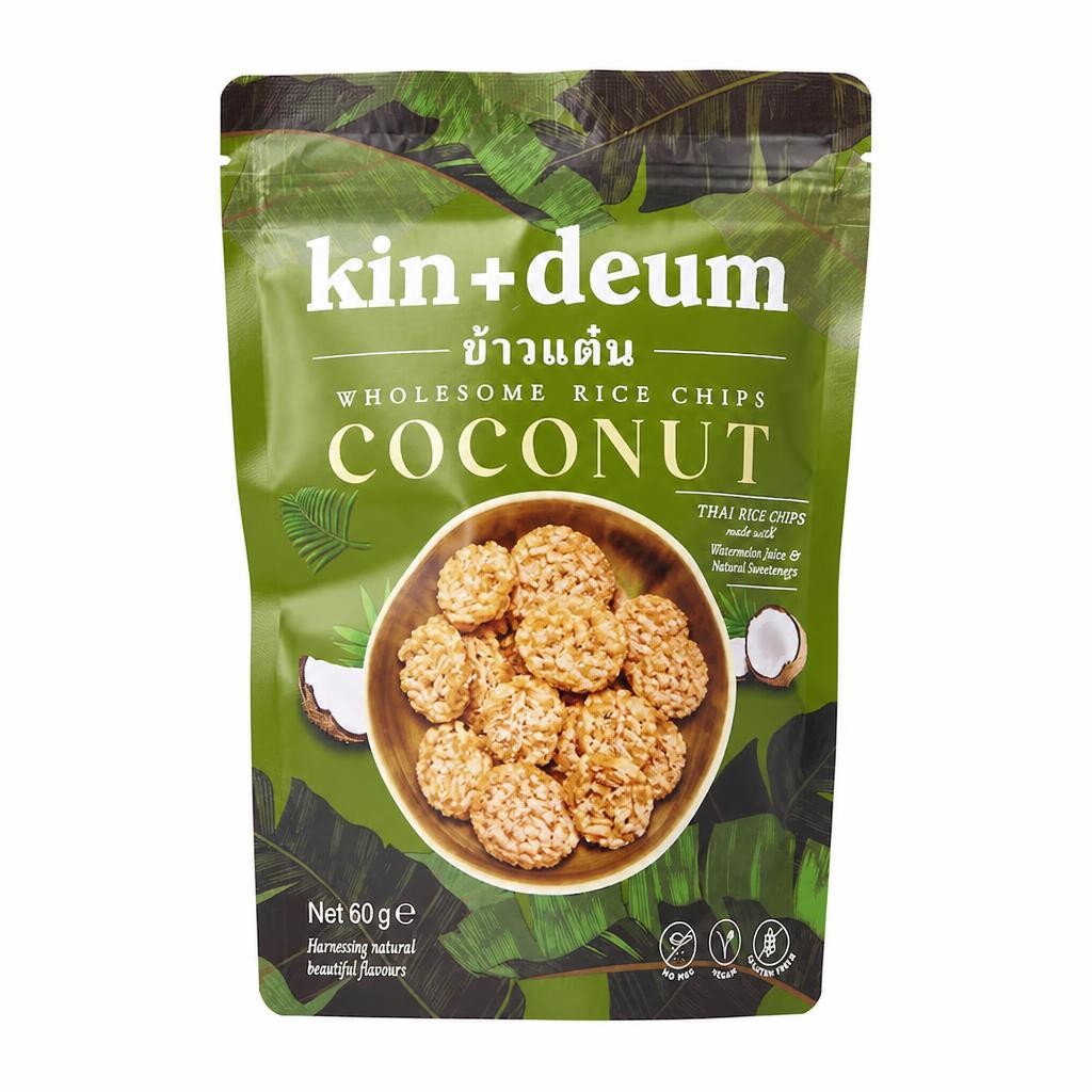 Kin & Deum Coconut Rice Chips 12 x 60g