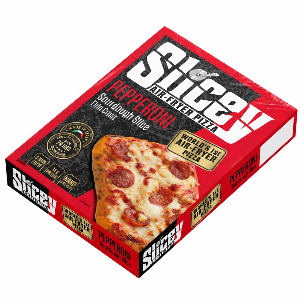 Slicey 130g Pepperoni Sicilian Style Slice Thin Crust Air fryer Pizza