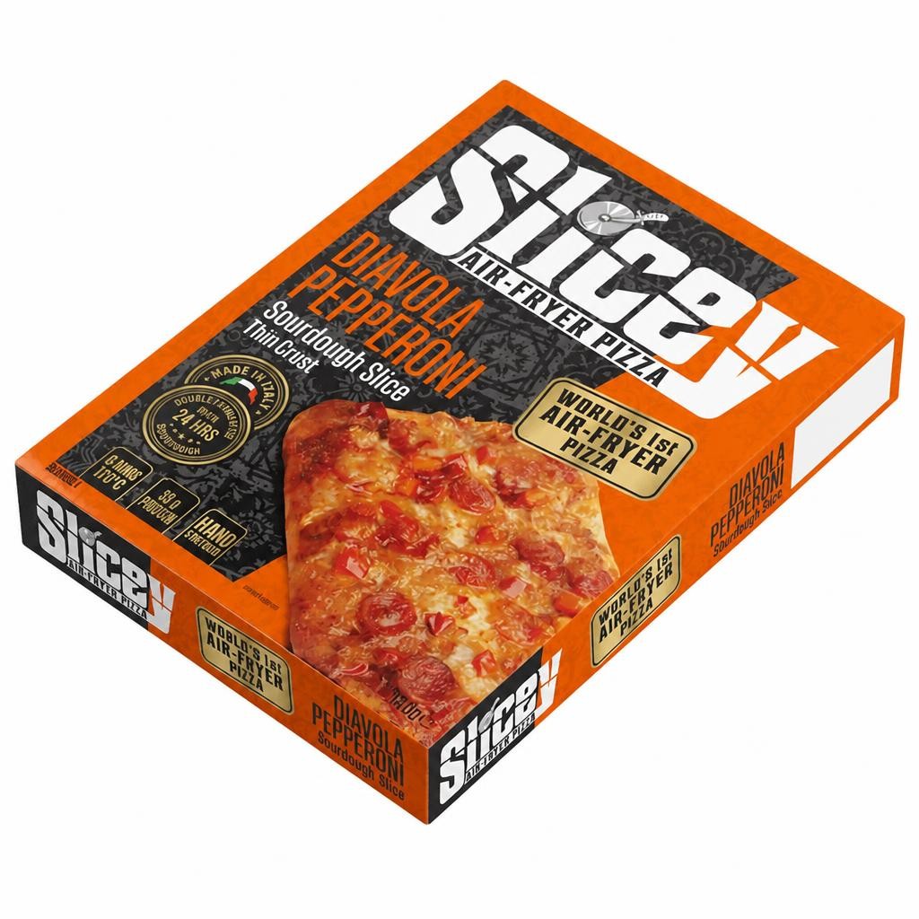 Slicey 140g Diavola Spicy Sicilian Style Slice Thin Crust Air fryer Pizza