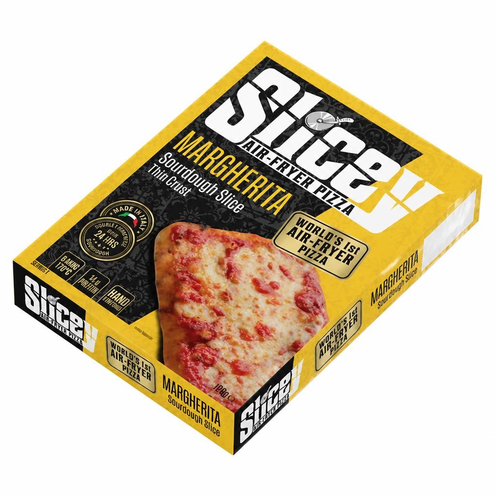 Slicey 128g Margherita Sicilian Style Slice Thin Crust Air Fryer Pizza