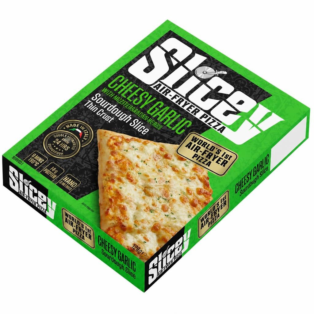 Slicey 124g Mediterranean Herbs Sourdough Slice Air Fryer Cheesy Garlic Pizza