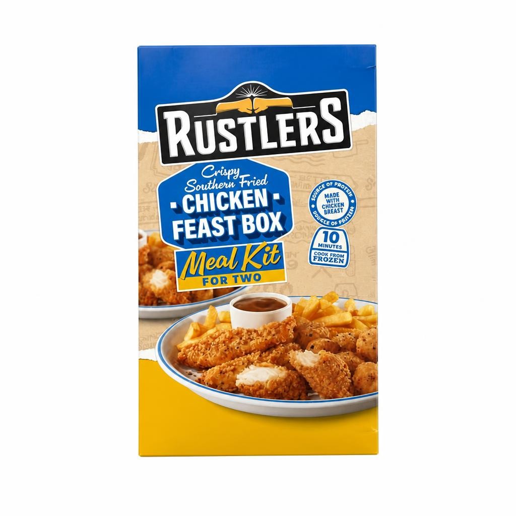 Rustlers 590g Crispy Southern Fried Chicken Feast Box