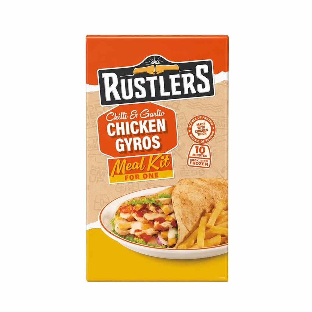 Rustlers 297g Chilli & Garlic Chicken Gyros & Chips