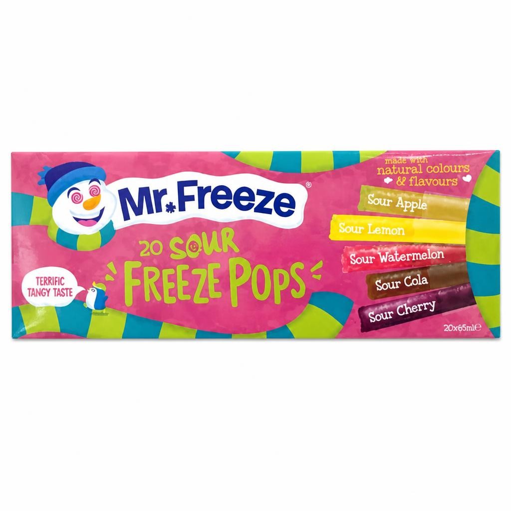 Mr Freeze Sour Freeze Pops 20 x 45ml