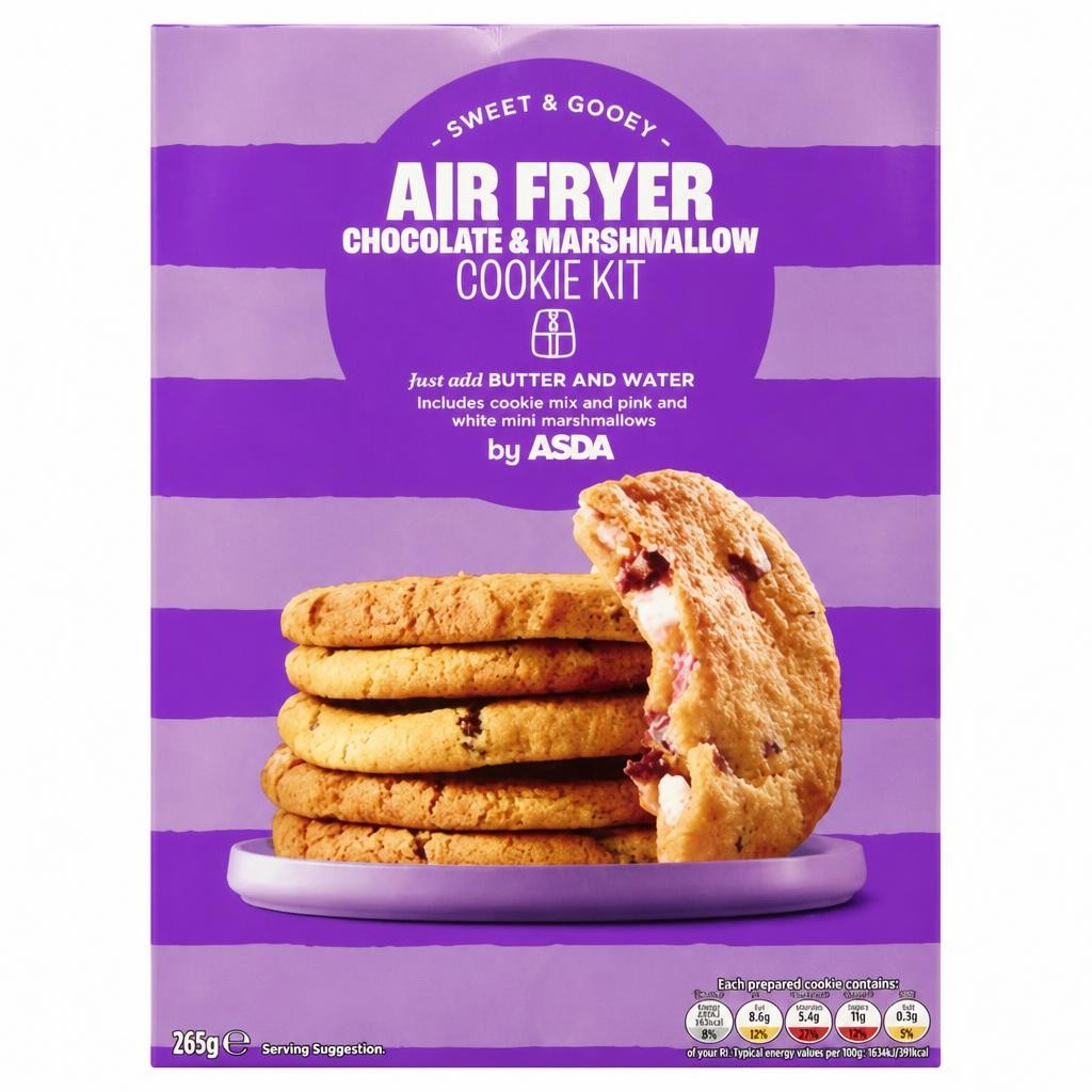 ASDA Air Fryer Chocolate & Marshmallow Cookie Kit 265g