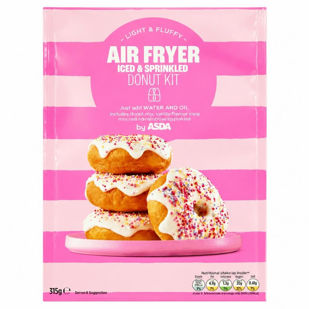 ASDA Air Fryer Iced & Sprinkled Donut Kit 315g