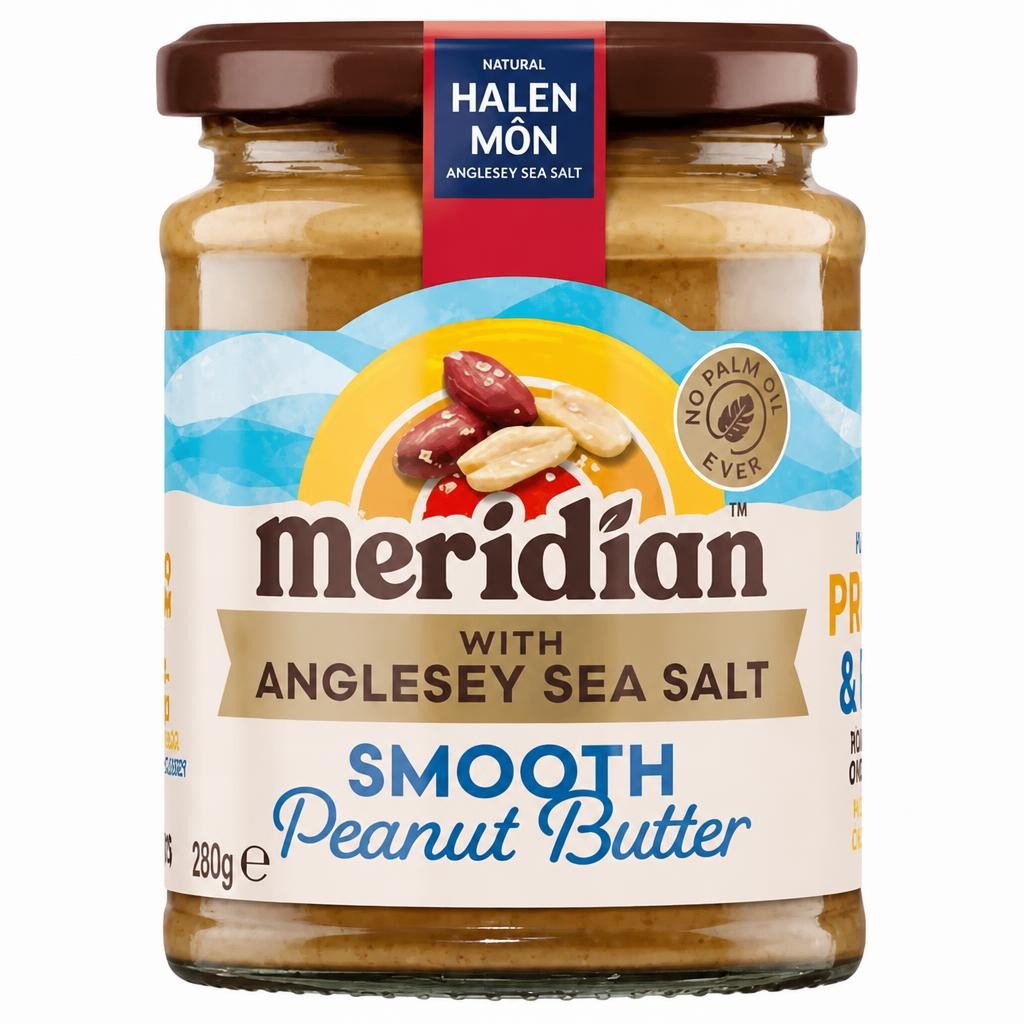 Meridian Smooth Peanut Butter with Anglesey Sea Salt 280g
