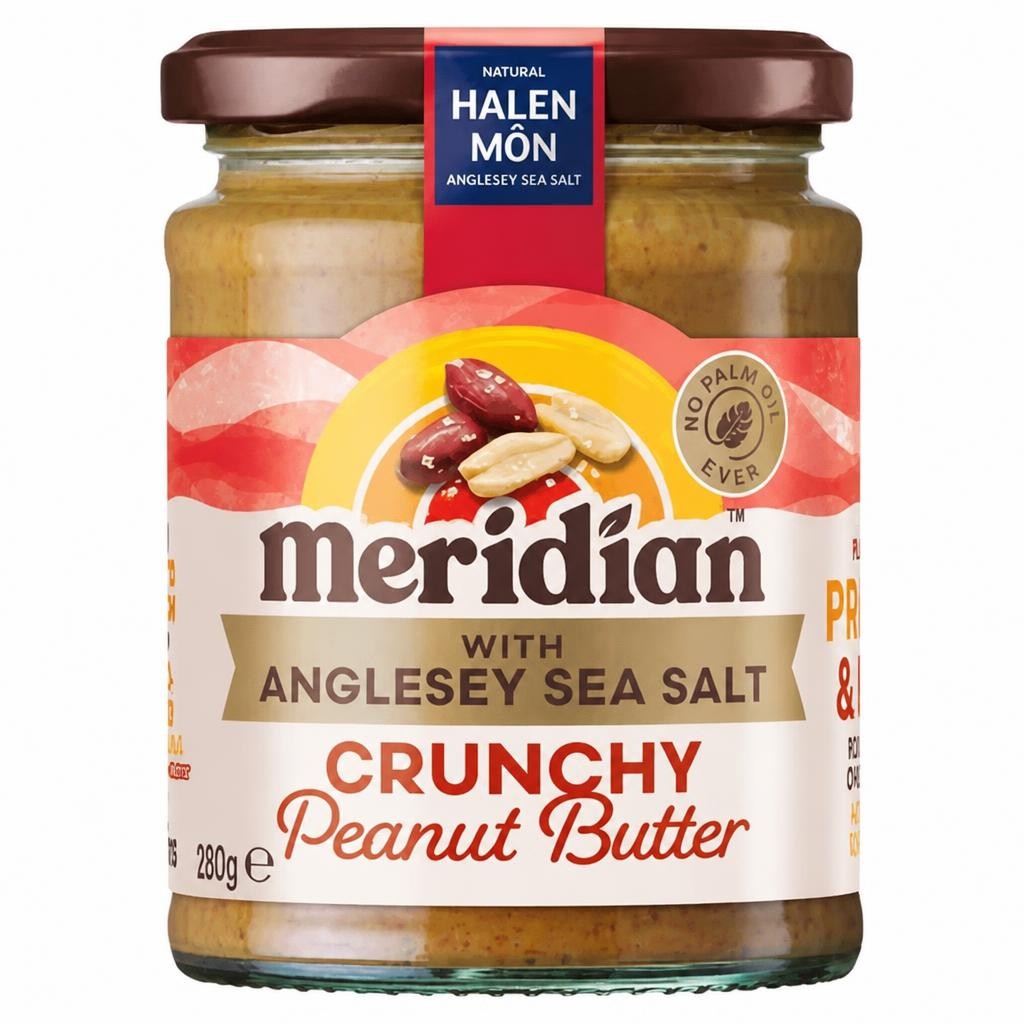 Meridian Crunchy Peanut Butter with Anglesey Sea Salt 280g