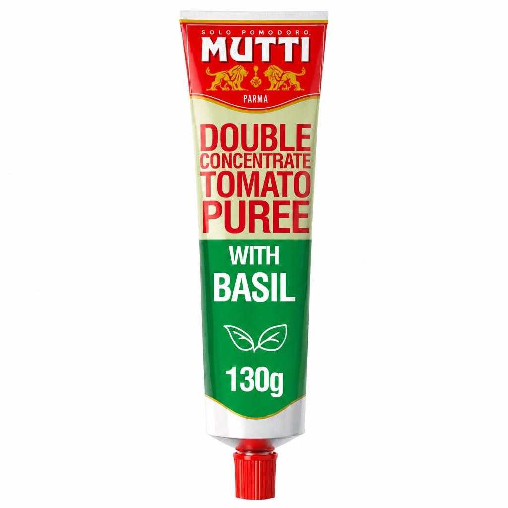 Mutti Double Concentrate Tomato Puree with Basil 130g