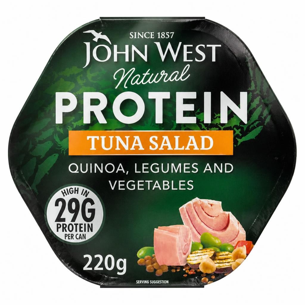 John West Natural Protein Tuna Salad With Quinoa, Legumes and Vegetables 220g