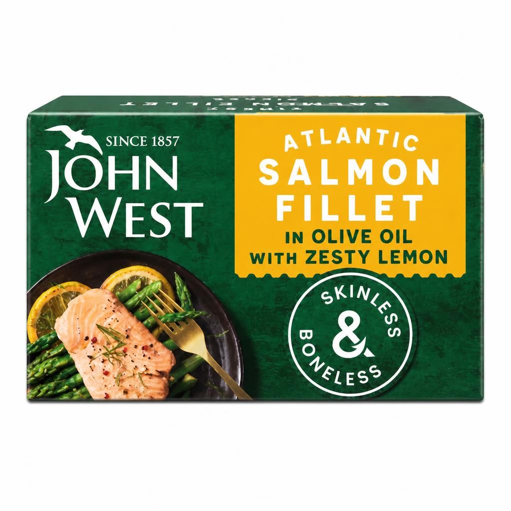 John West Atlantic Salmon Fillet in Olive Oil with Zesty Lemon 115g
