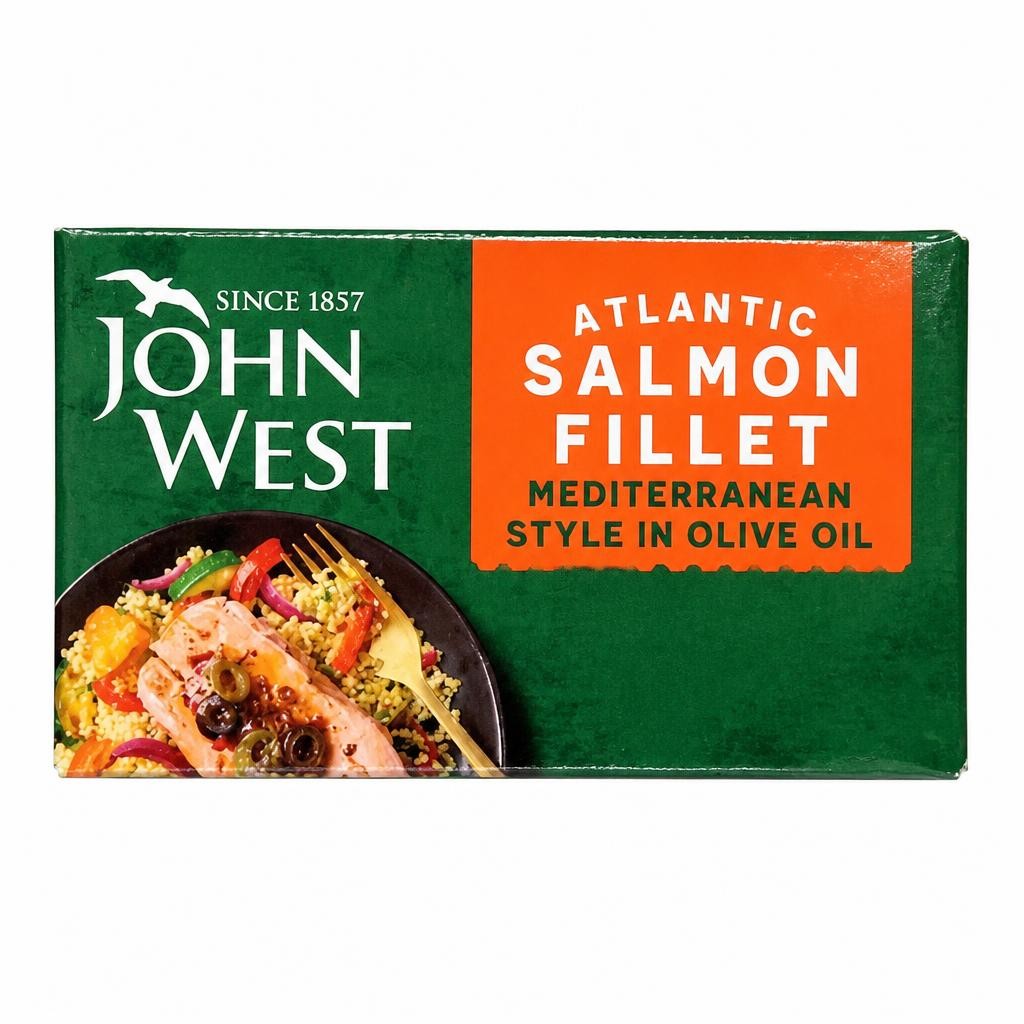 John West Atlantic Salmon Fillet Mediterranean Style in Olive Oil 115g