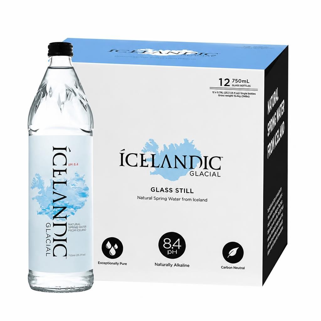 Icelandic Glacial Still Water Glass Bottle 12 x 750ml