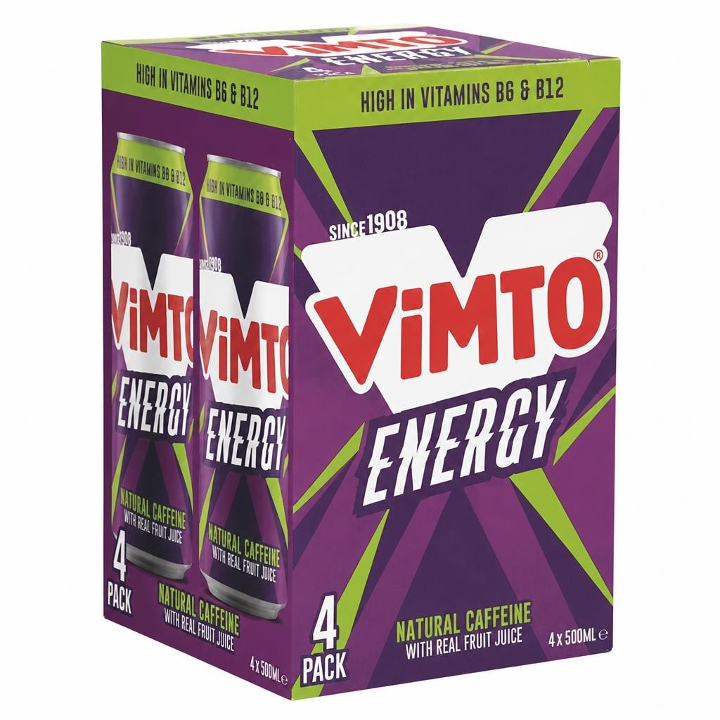 Vimto Energy 4 x 500ml