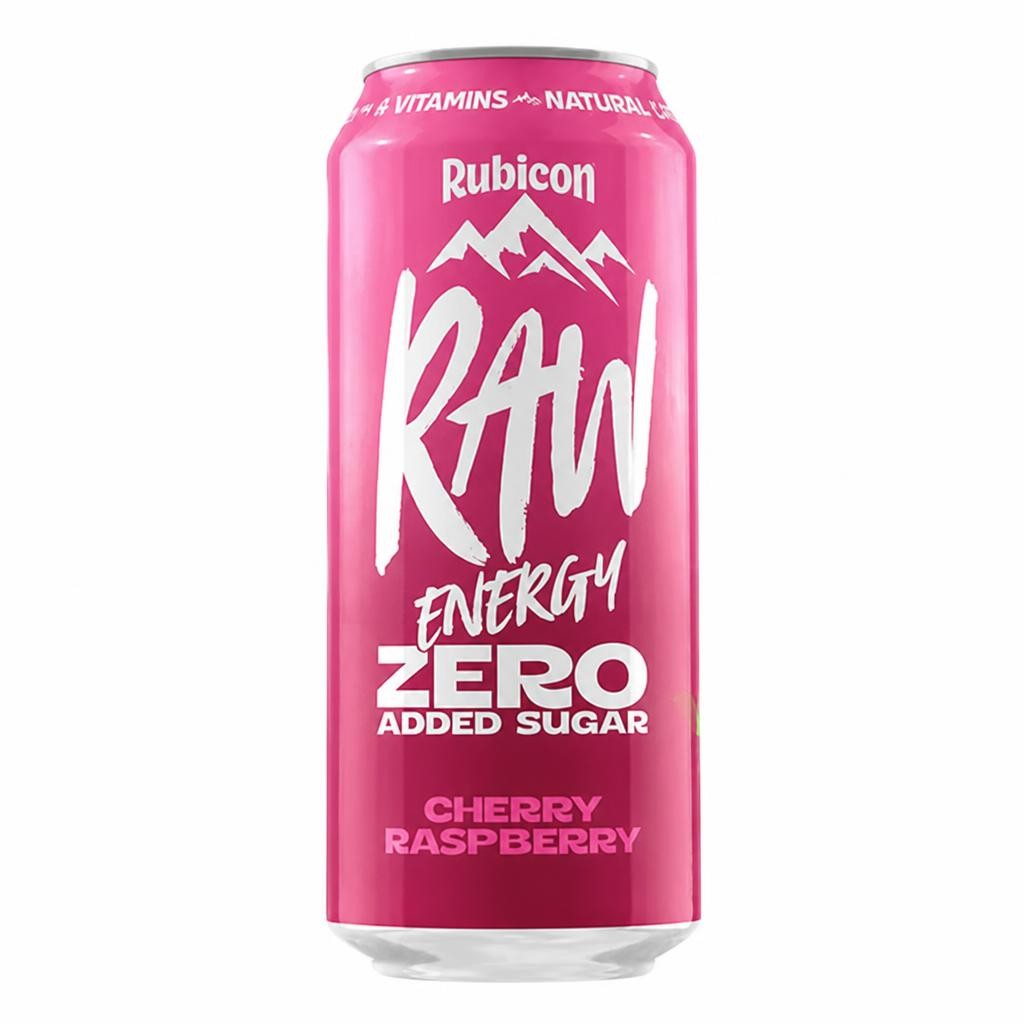 Rubicon Raw Energy Zero Added Sugar Cherry Raspberry 500ml