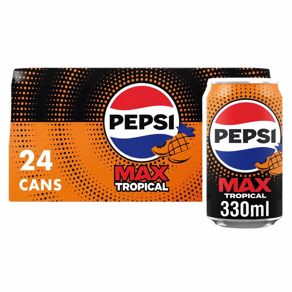 Pepsi Max Tropical Cans 24 x 330ml