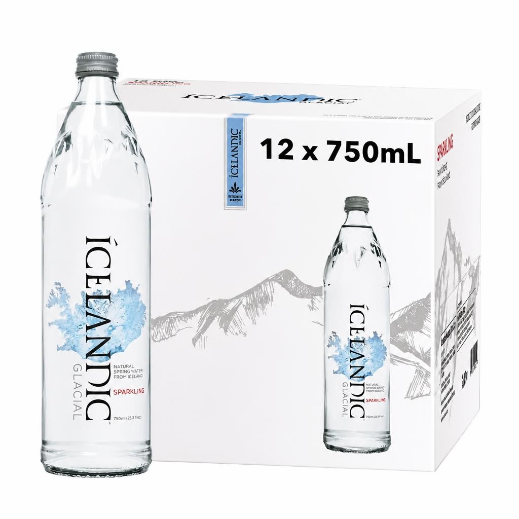 Icelandic Glacial Sparkling Water 12 x 750ml