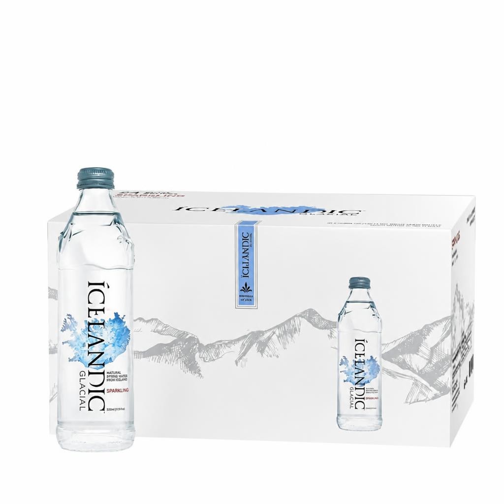 Icelandic Glacial Sparkling Water 24 x 330ml