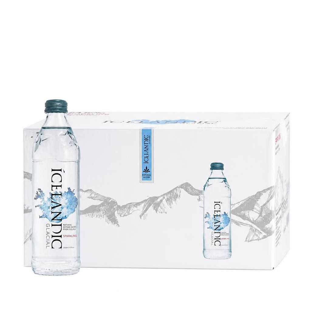 Icelandic Glacial Sparkling Water 24 x 330ml