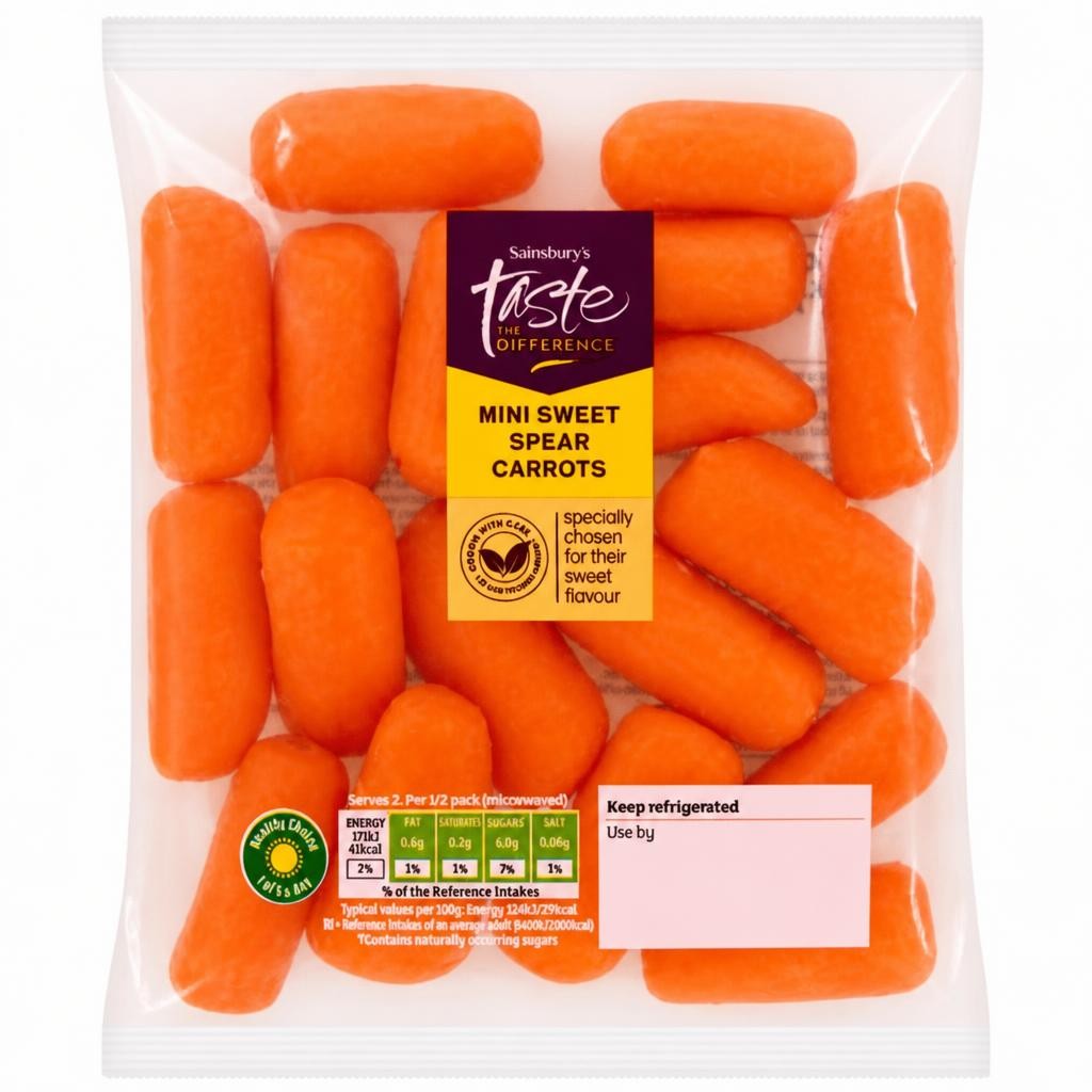 Sainsbury's Taste the Difference Mini Sweet Spear Carrots 300g