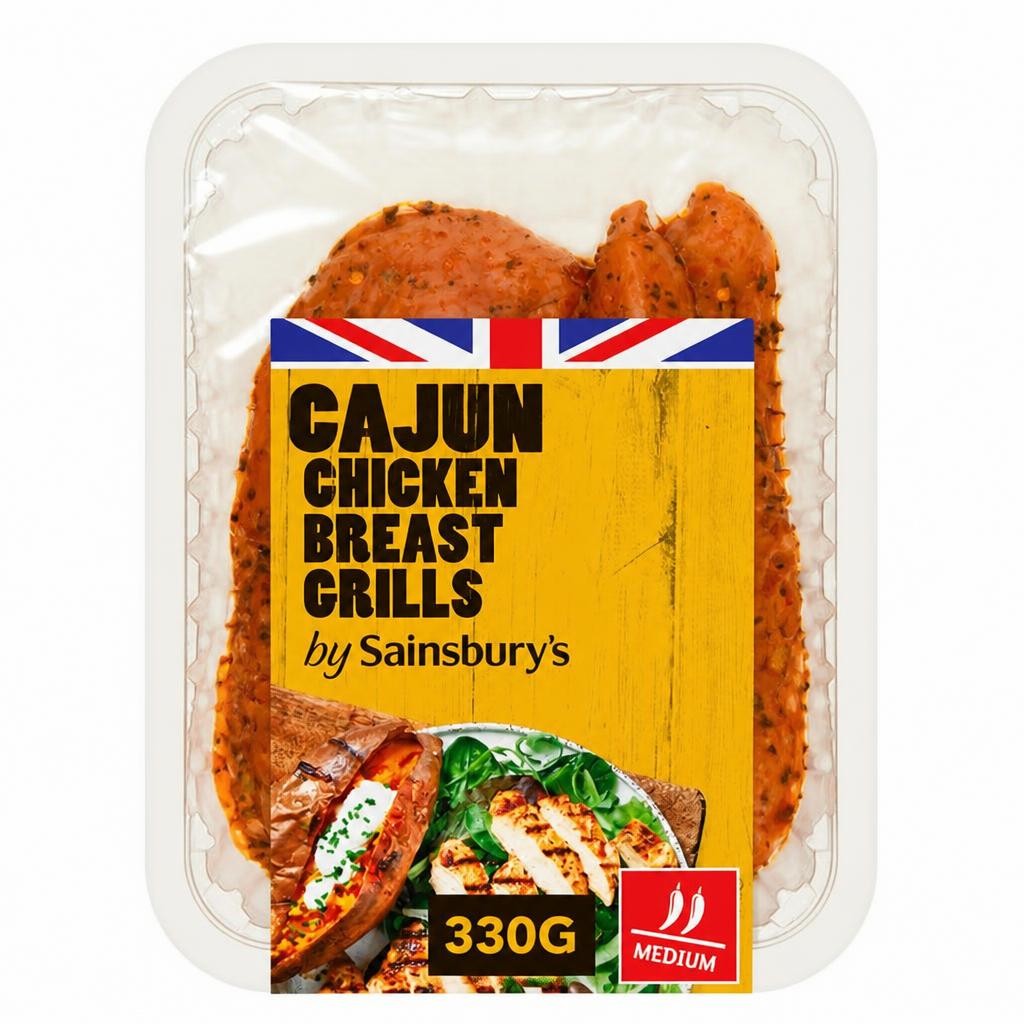 Sainsbury's Cajun British Chicken Breast Grills 330g