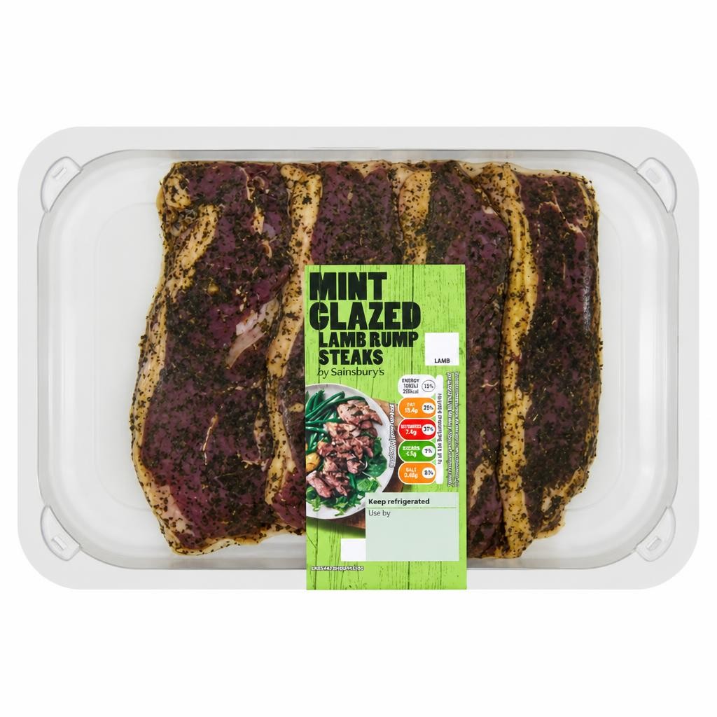 Sainsbury's 300g Mint Glazed Lamb Rump Steaks