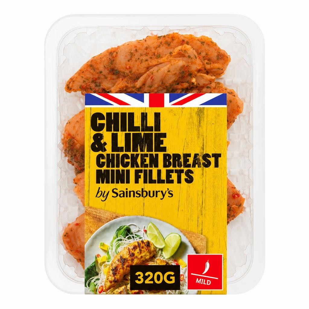 Sainsbury's Chilli & Lime British Chicken Breast Mini Fillets 320g