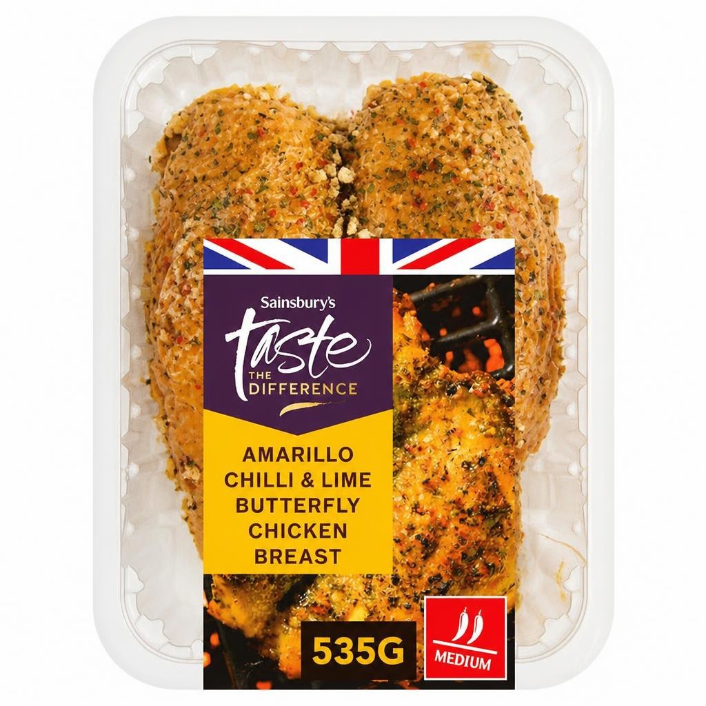 Sainsbury's Amarillo Chilli & Lime Butterfly Chicken Breast, Taste the Difference 535g