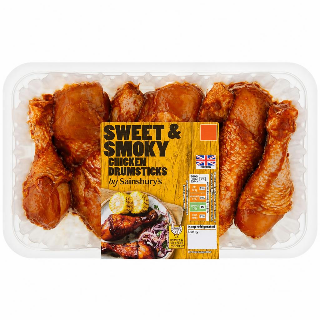 Sainsbury's Sweet & Smoky Chicken Drumsticks 750g