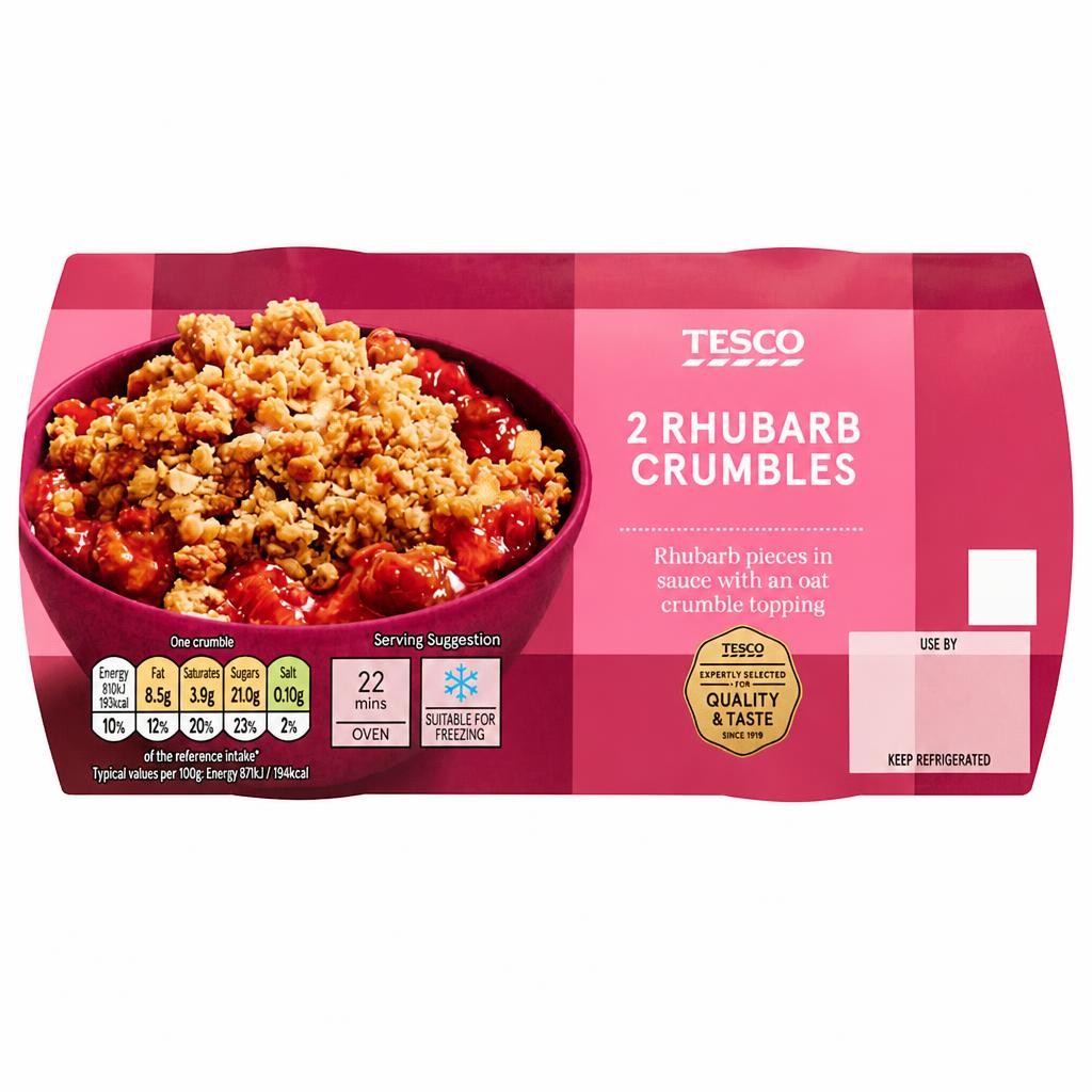 Tesco 2 Rhubarb Crumbles 270g