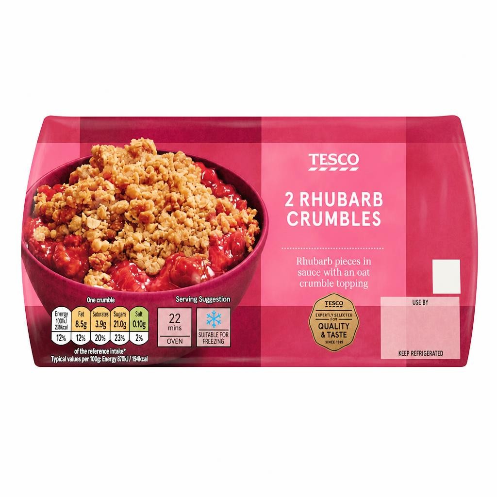 Tesco 2 Rhubarb Crumbles 270g