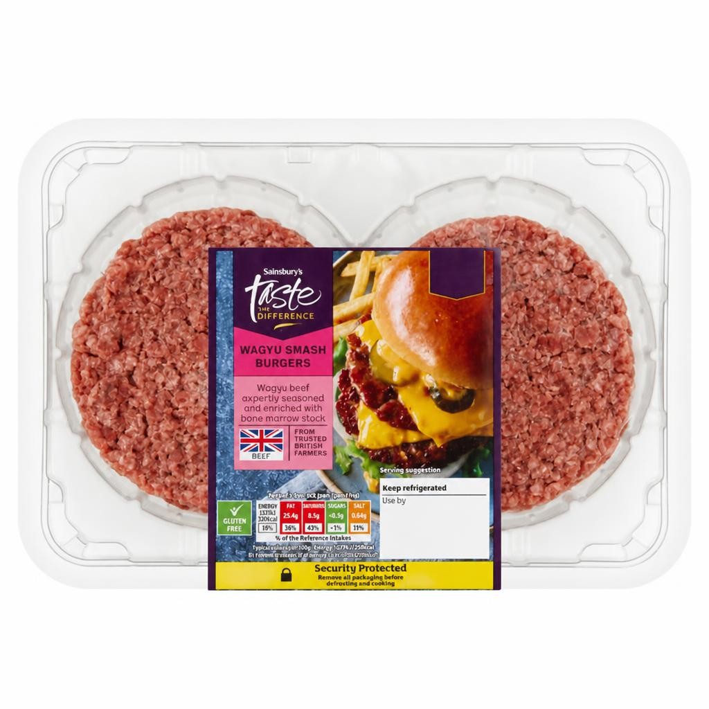 Sainsbury's Taste the Difference Wagyu Smash Burgers 340g