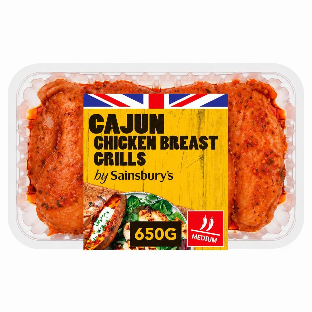 Sainsbury's Cajun British Chicken Breast Grills 650g