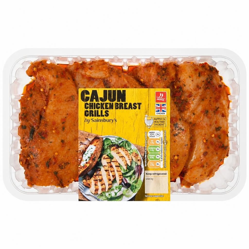 Sainsbury's Cajun British Chicken Breast Grills 650g
