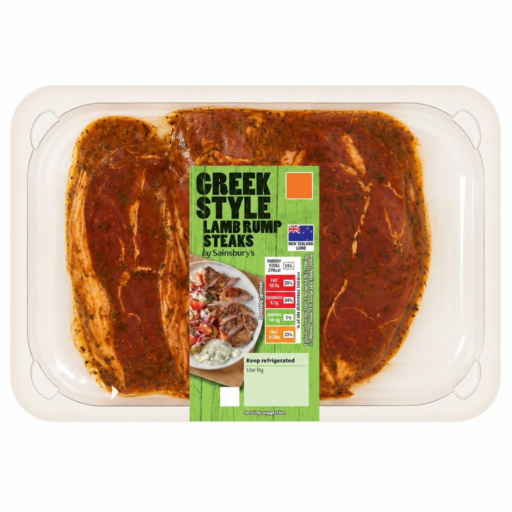 Sainsbury's Greek Style Lamb Rump Steaks 300g