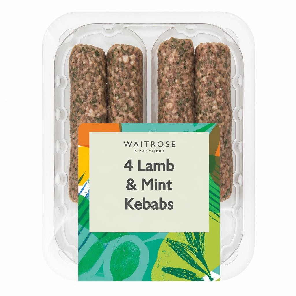 Waitrose BBQ 4 Lamb & Mint Kebabs