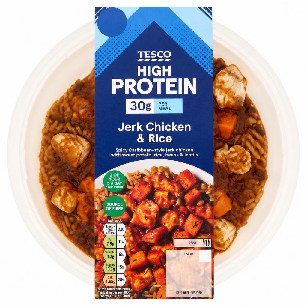 Tesco High Protein Jerk Chicken & Rice 400g