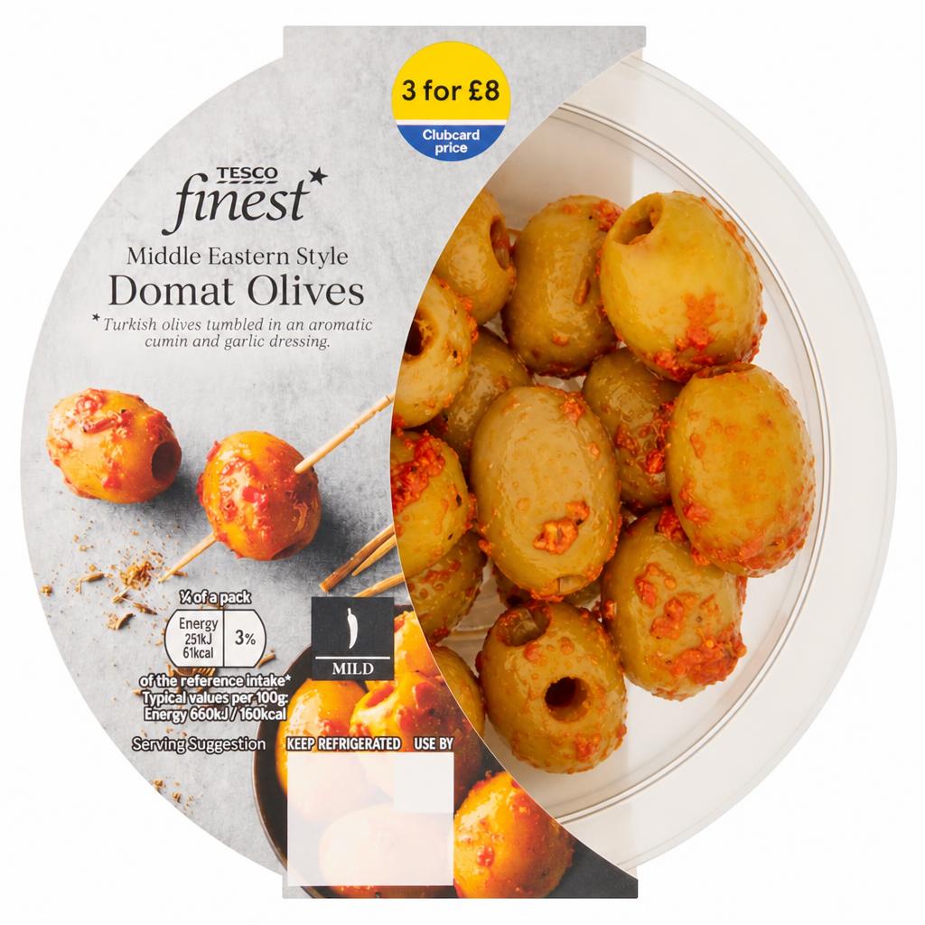 Tesco Finest Middle Eastern Style Domat Olives 150g