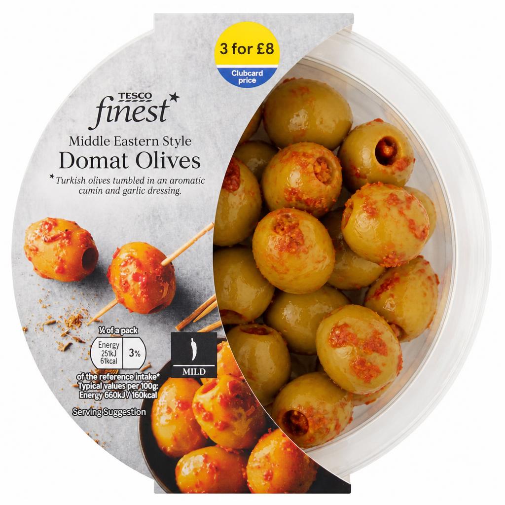 Tesco Finest Middle Eastern Style Domat Olives 150g