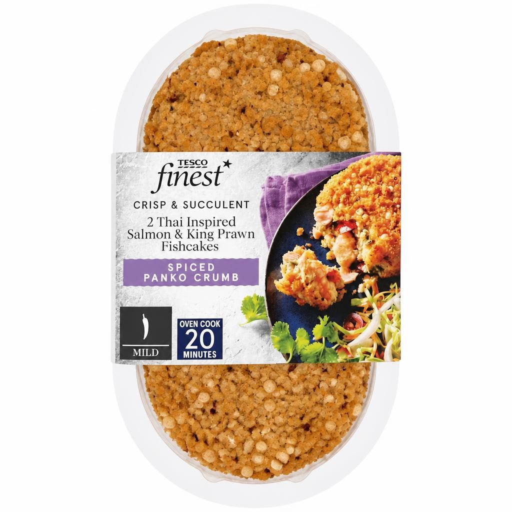 Tesco Finest 2 Thai Inspired Salmon & King Prawn Fishcake 290g