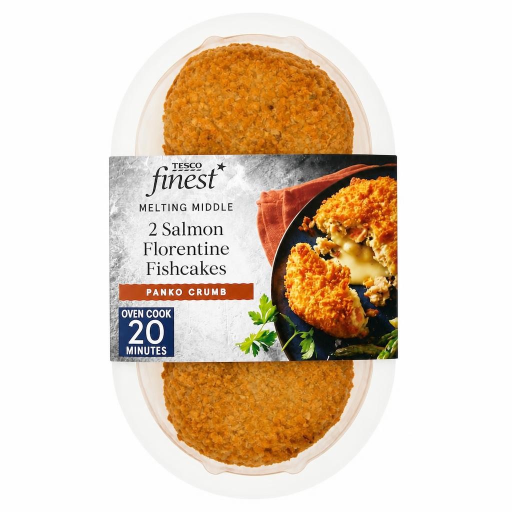 Tesco Finest 2 Salmon Florentine Fishcake 290G