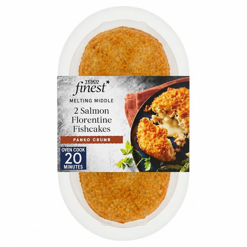 Tesco Finest 2 Salmon Florentine Fishcake 290G